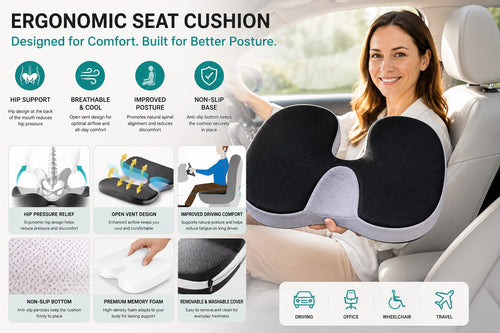 Aerelief ergonomisk sittepute, oversikt over fordeler